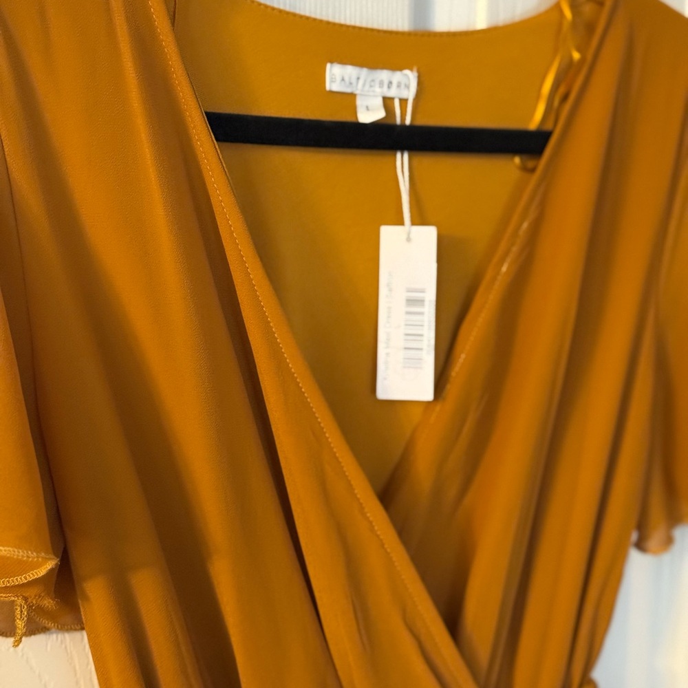 Baltic Born Mustard/Gold Wrap Maxi Dress - Picture 3 of 13